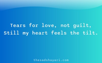 Sad Hindi shayari about tears and misunderstanding