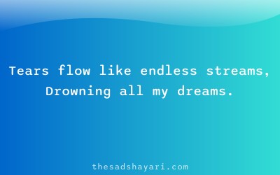 Sad Hindi poetry about tears and sorrow