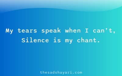 Heart touching khamoshi shayari in Hindi about tears