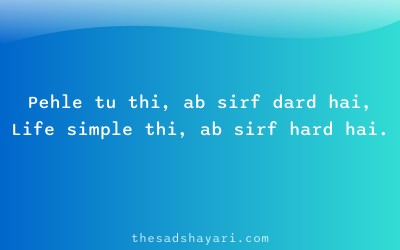 Hinglish sad shayari about love and pain