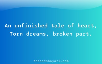 Sad Hindi poetry about incomplete love story