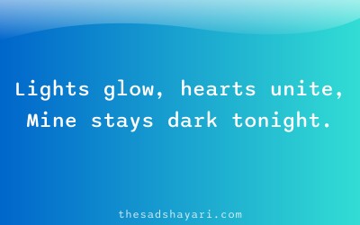 Festival akhilapan shayari about lonely Diwali