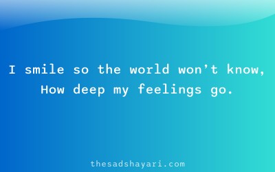 Sad DP quote shayari about lonely smile