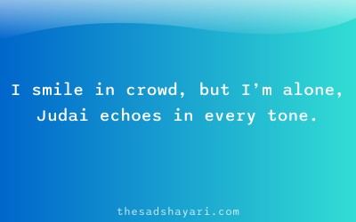 Judai shayari in Hindi about loneliness
