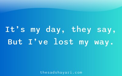 Birthday sad shayari about loneliness on own day