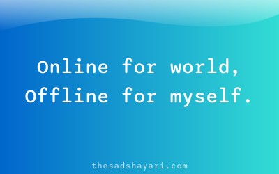 Sad DP quote shayari about loneliness on social media