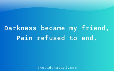 Sad Hindi poetry about living with pain