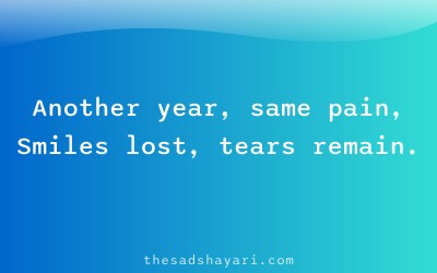 Sad Hindi birthday shayari about passing years