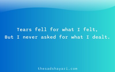 Sad Hindi shayari about insult and tears