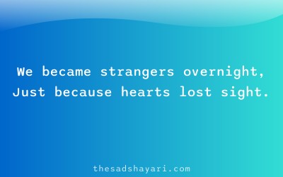 Sad Hindi shayari about misunderstanding turning loved ones apart