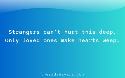 Sad shayari about insult by loved ones