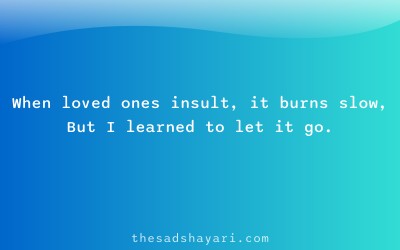 Sad Hindi shayari about letting go of hurt