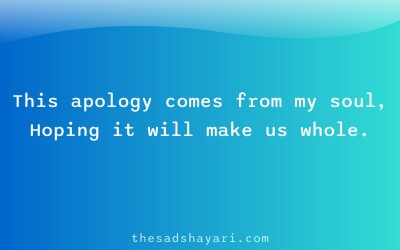 Sorry mujhe maaf karo shayari in Hindi about healing relationship