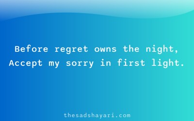 Maafi shayari about timely apology