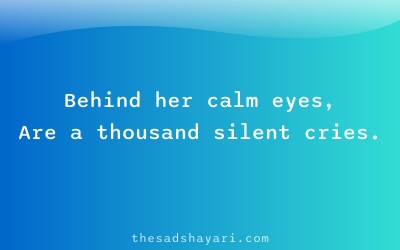 Girls sad shayari about silent tears