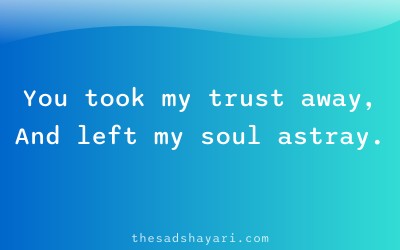 Sad Hindi shayari about betrayal and pain