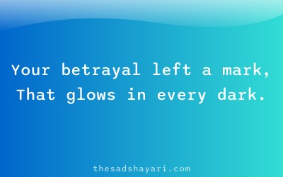Sad Hindi shayari about betrayal scars