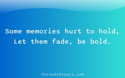 Hindi shayari about forgetting painful memories