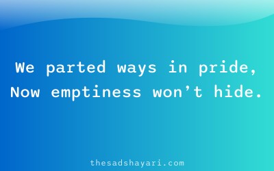 Regret pachtava shayari about separation