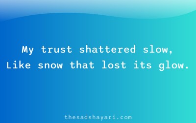 Trust toot gaya shayari about fading belief