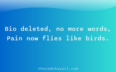 Sad DP quote shayari about emotional silence online