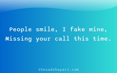 Birthday sad shayari about pretending to smile