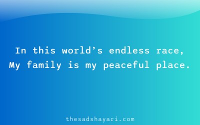 Heart touching family shayari in Hindi about peace