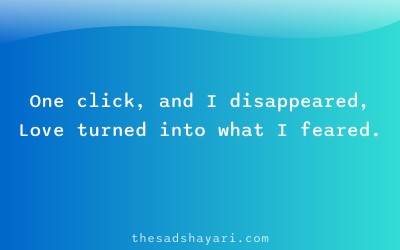 Sad Hindi shayari about being blocked in love