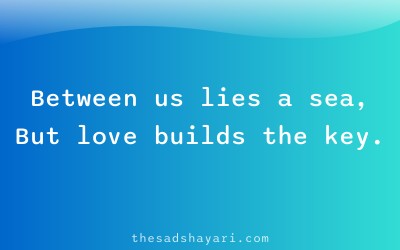 Long distance Hindi shayari about love as a bridge