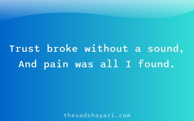 Sad Hindi breakup shayari about heartbreak