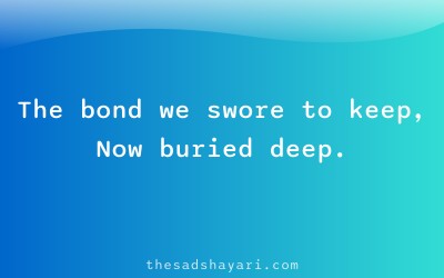Sad Hindi shayari about broken relationship bond