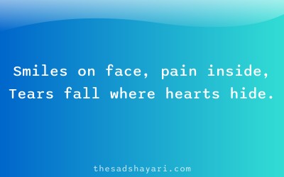 WhatsApp sad shayari status about hidden pain