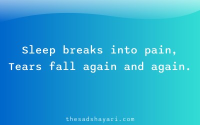 Sad Hindi shayari about sleepless nights and tears