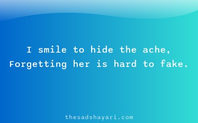 Hinglish sad shayari with modern broken lines