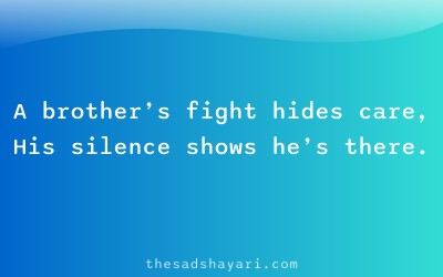 Family shayari in Hindi about brother’s care