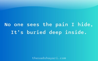 Painful Hindi poetry about hidden sorrow