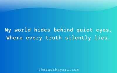 Heart touching Hindi shayari about hidden world