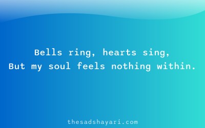 Festival sad shayari about lonely Christmas