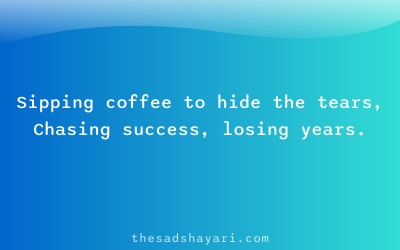 Sad Hindi shayari about office fatigue and sacrifice