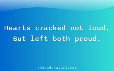 Sad breakup shayari about ego and heartbreak