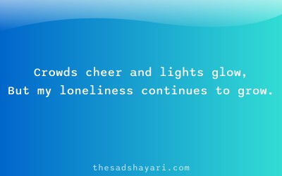 Festival mein akhilapan shayari about isolation