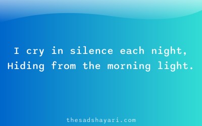 Sad Hindi shayari about silent tears