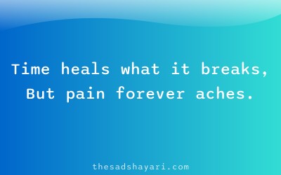 Painful poetry about time and healing in Hindi