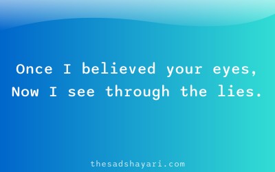 Trust toot gaya Hindi shayari about betrayal and lies