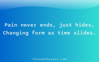 Painful Hindi poetry about never ending pain