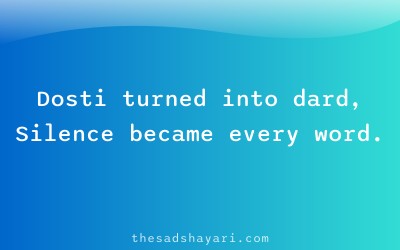 Emotional friendship bewafa shayari in Hindi