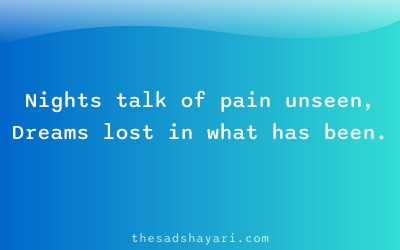 Sad Hindi poetry about painful nights