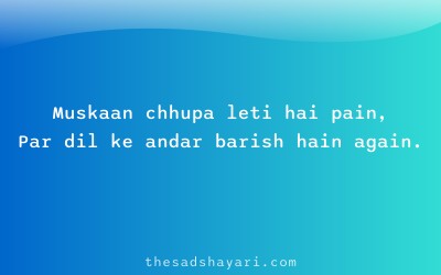 Hinglish sad shayari about smile and tears