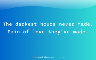 Night sad Hindi shayari about dark hours of love
