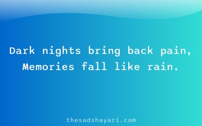 Sad night shayari in Hindi about memories and darkness